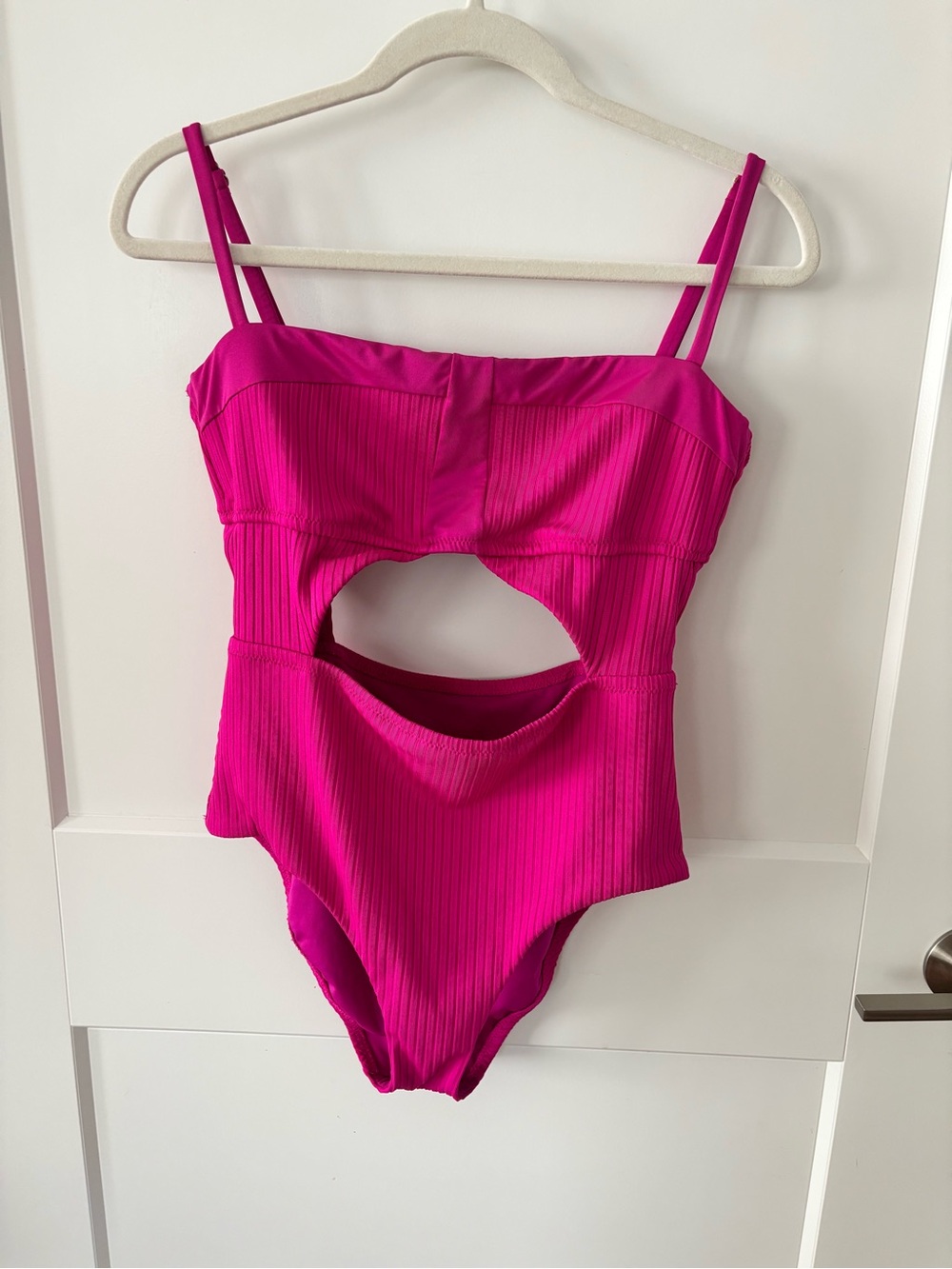 Sanctuary Fuchsia Pink Cutout One-Piece Swimsuit from Anthropologie Medium